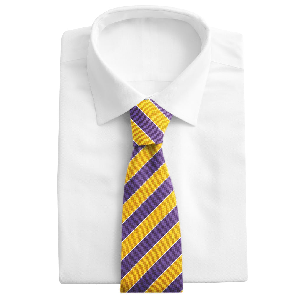 purple and gold tie