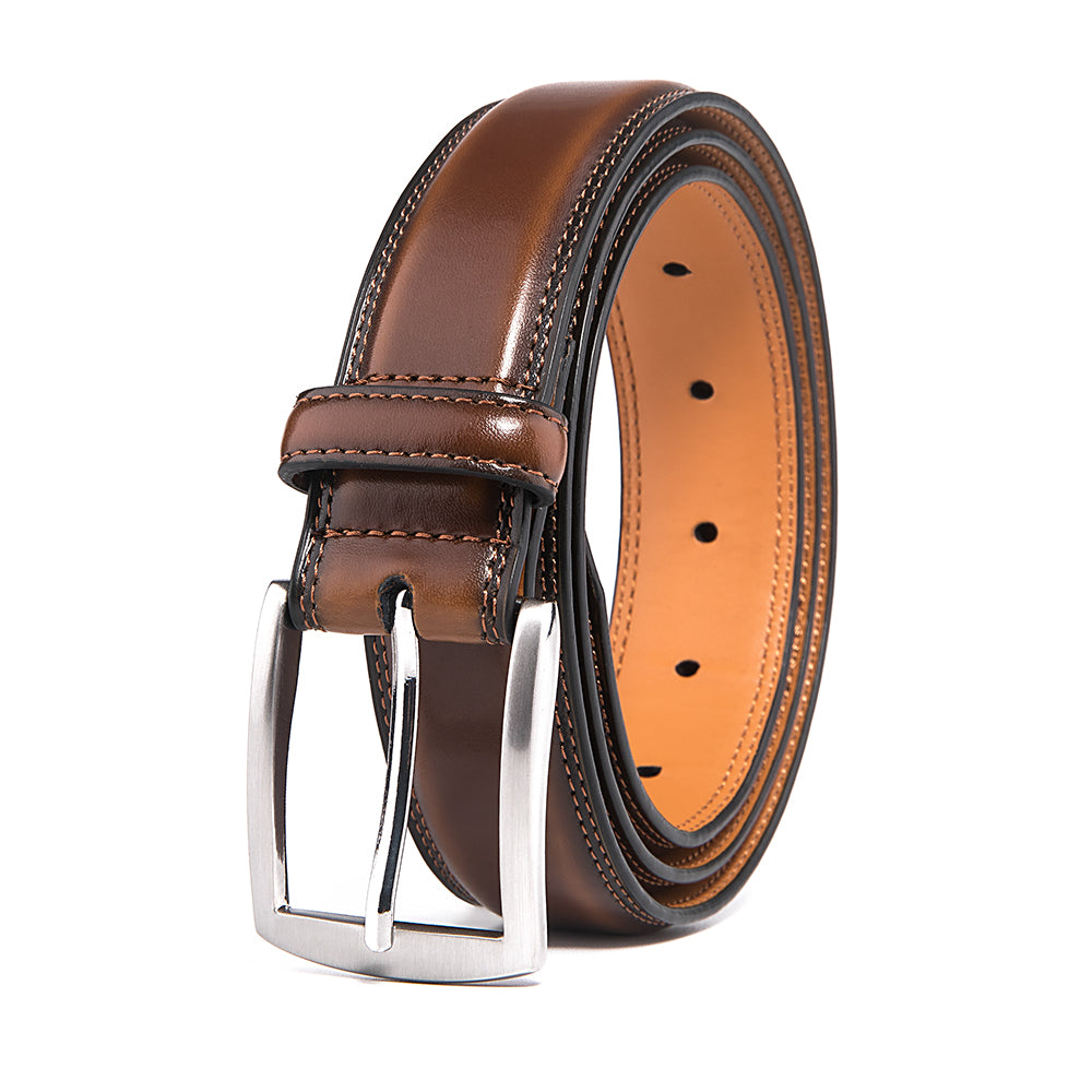 Premium Leather Belt Burnt Umber by Beau Ties of Vermont
