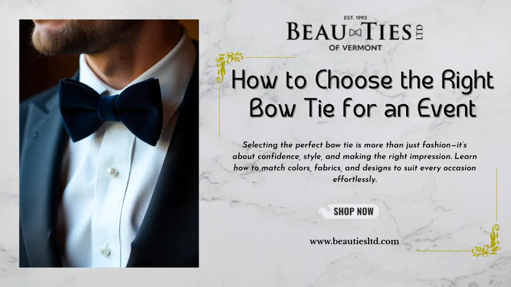 Bow ties meet them with shape, color.