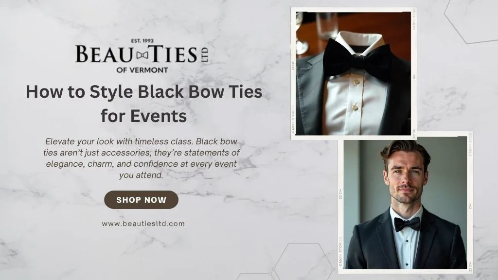 Style Black Bow Ties for Events