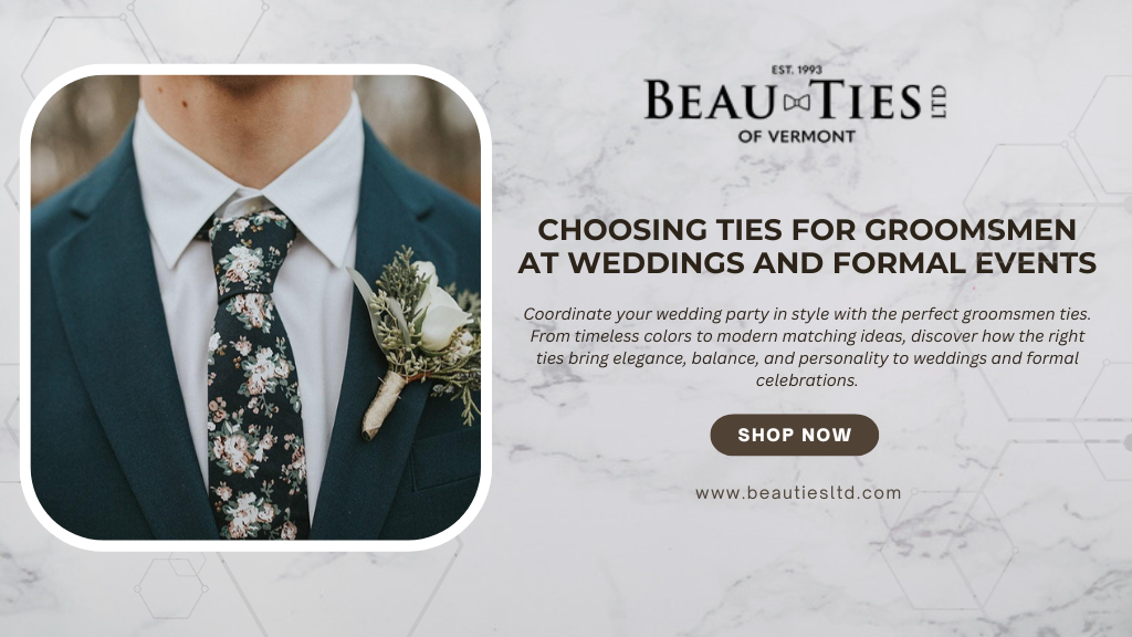 Choosing Ties for Groomsmen at Weddings and Formal Events