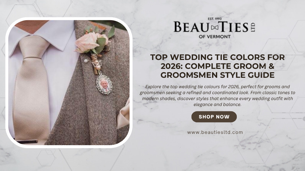 Top Wedding Tie Colors for 2026: Complete Groom & Groomsmen Style Guide
