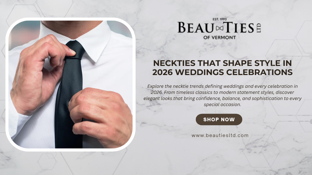 Neckties That Shape Style in 2026 Weddings Celebrations