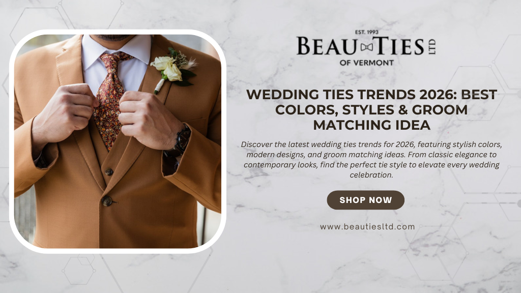 Wedding Ties Trends 2026: Best Colors, Styles & Groom Matching Idea