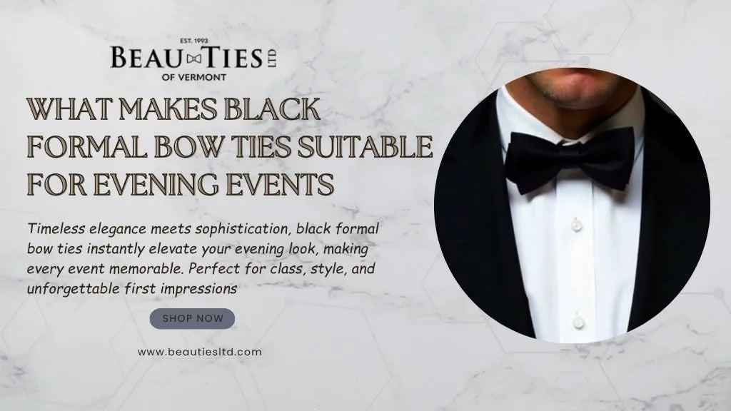 Black Formal Bow Ties Suitable for Evening Events