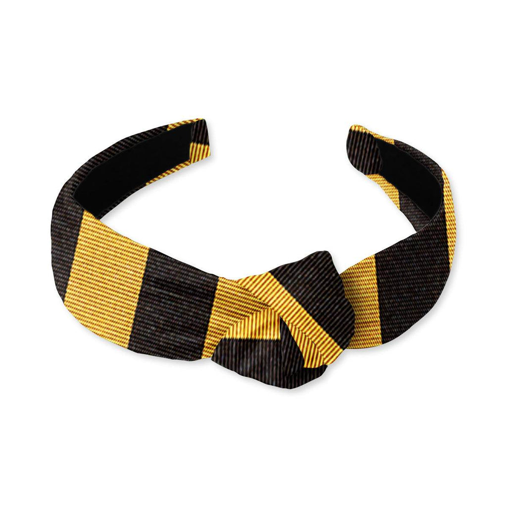 Academy Black and Gold - Knotted Headband - Beau Ties of Vermont