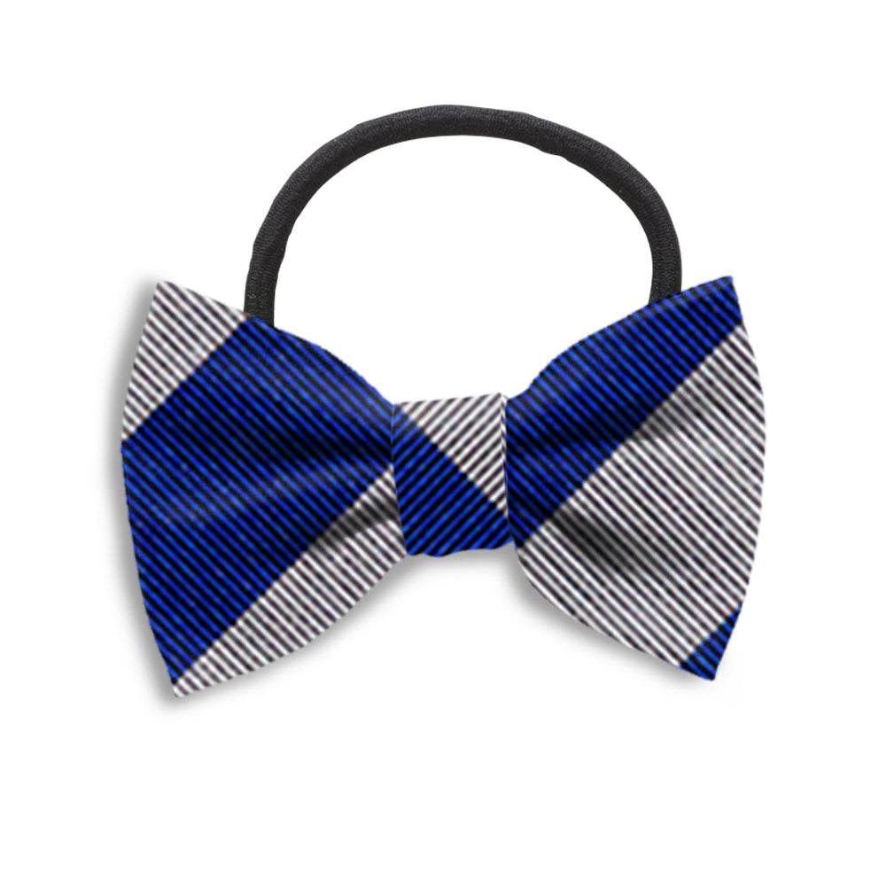 Academy Blue and Silver - Hair Bows - Beau Ties of Vermont