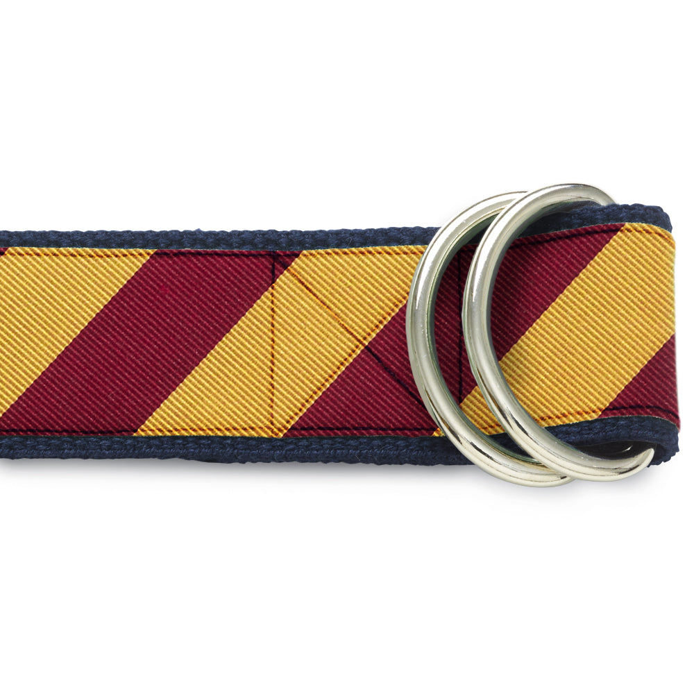 Academy Gold/Maroon D-Ring Belts