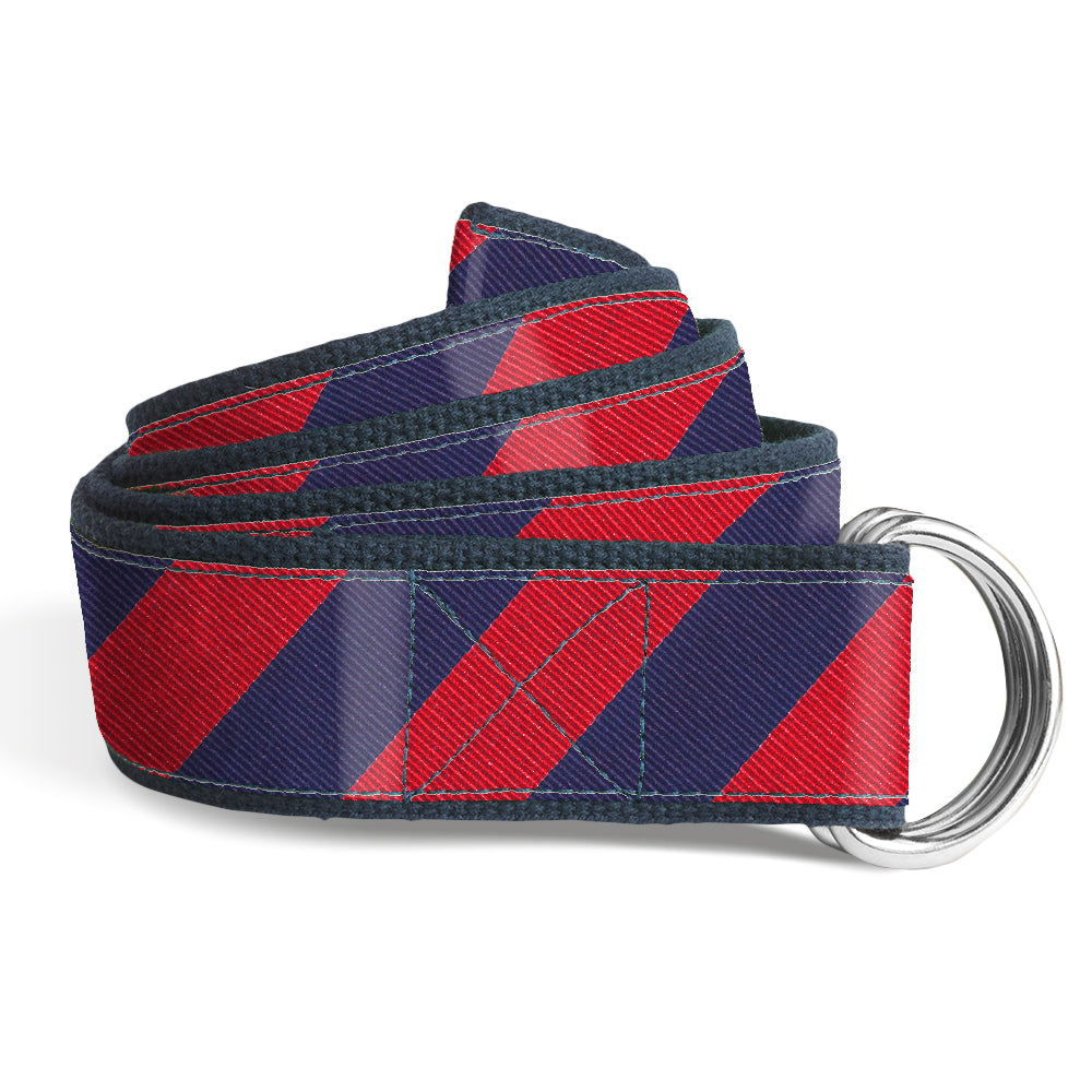 Academy Navy/Red - D-Ring Belts