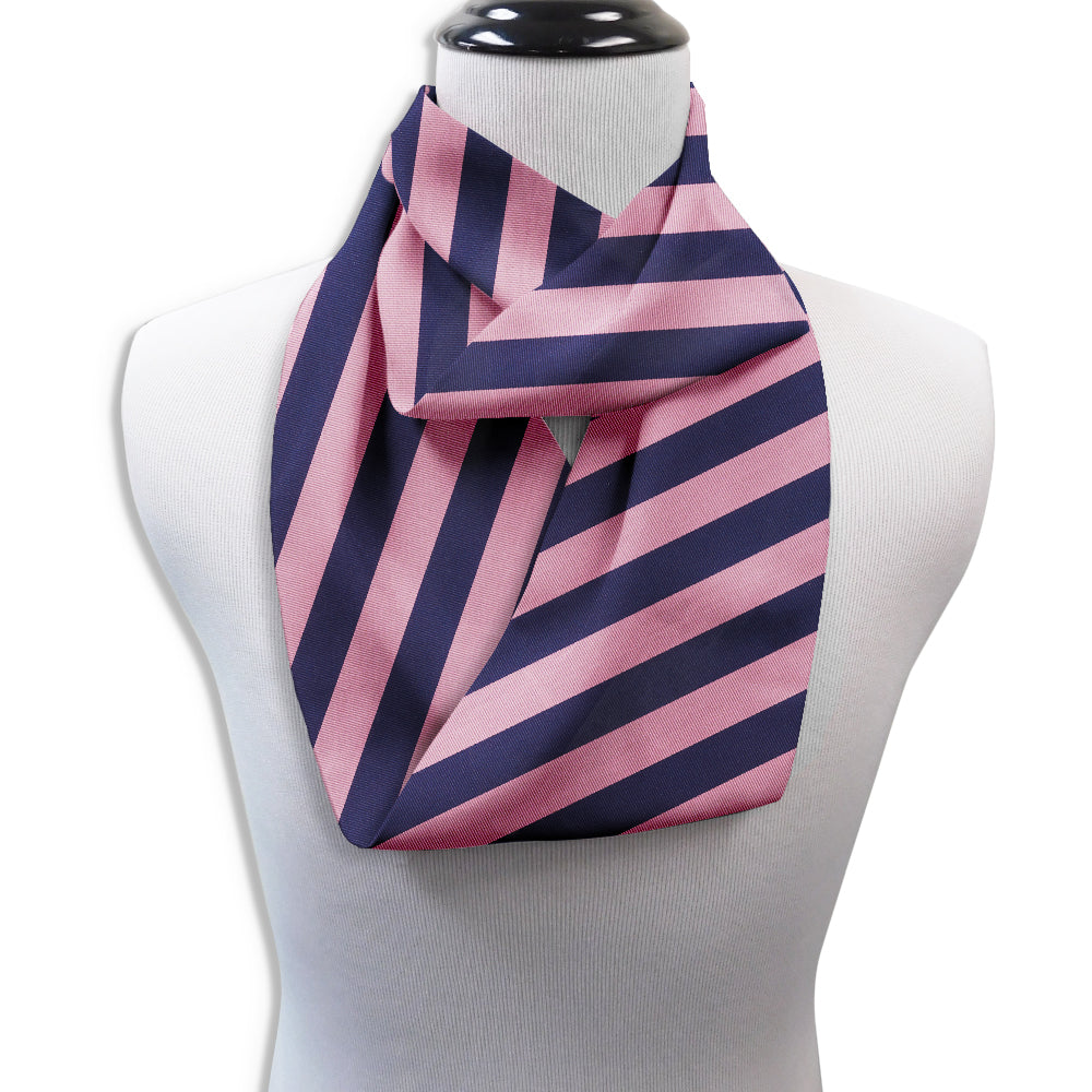 Academy Pink/Navy Infinity Scarves