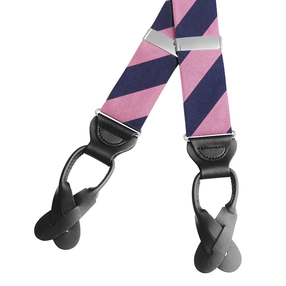 Academy Pink/Navy Braces/Suspenders