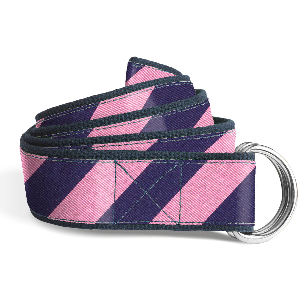 Academy Pink/Navy - D-Ring Belts