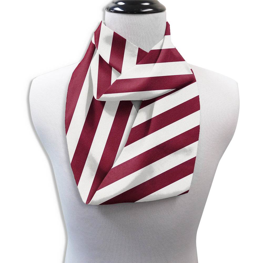 Academy Maroon and White - Infinity Scarves - Beau Ties of Vermont