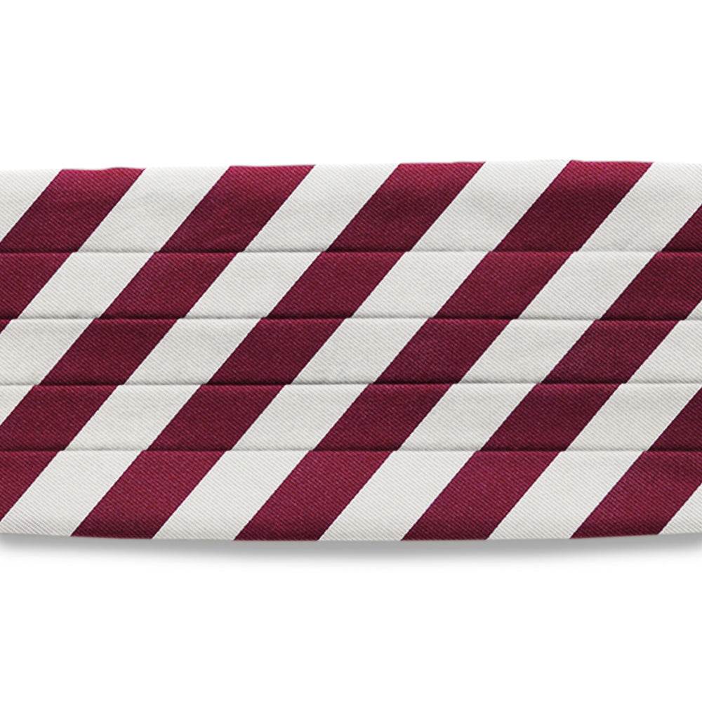 Academy Maroon and White - Cummerbunds - Beau Ties of Vermont