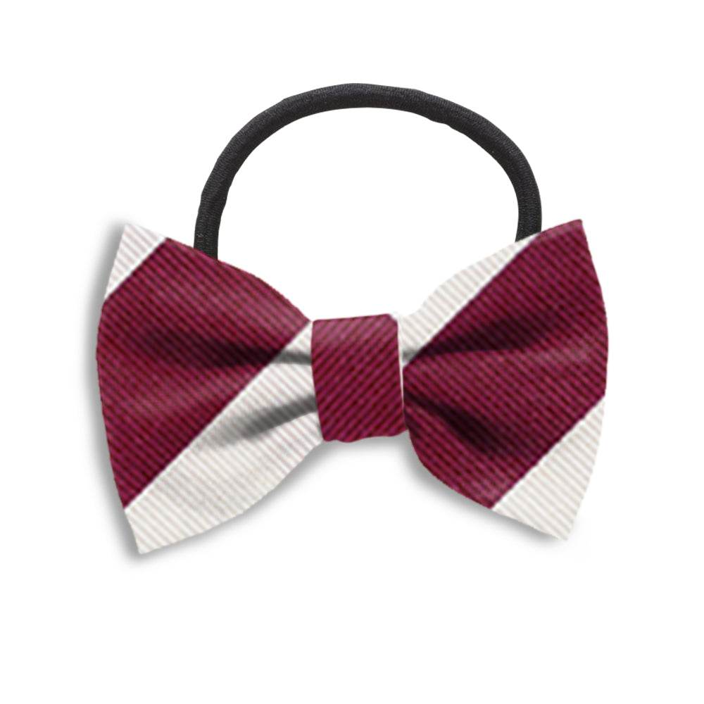 Academy Maroon and White - Hair Bows - Beau Ties of Vermont
