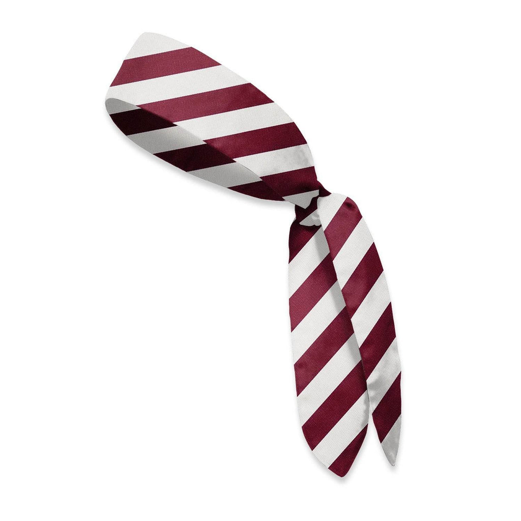 Academy Maroon and White - Hair Scarf - Beau Ties of Vermont