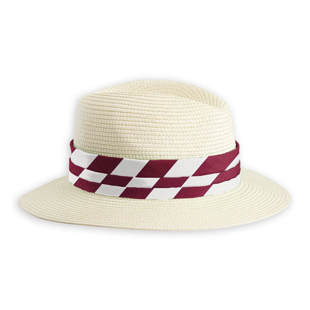Academy Maroon and White - Hat Band - Beau Ties of Vermont