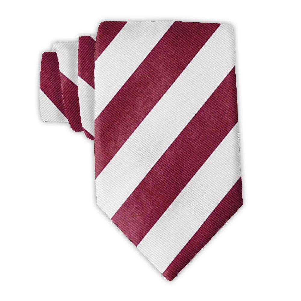 White & Purple Silk Woven College Tie - 57" Long, 3 3/4" Wide - View #2