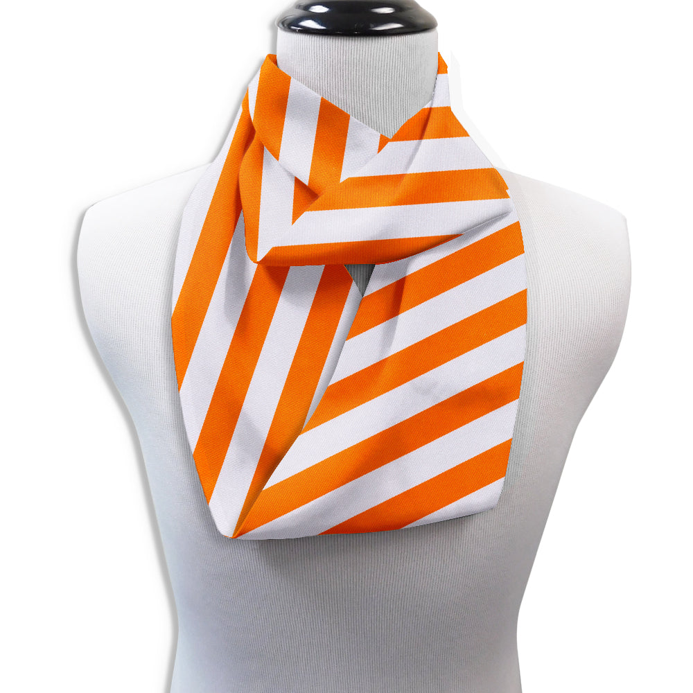 Academy Orange and White Infinity Scarves