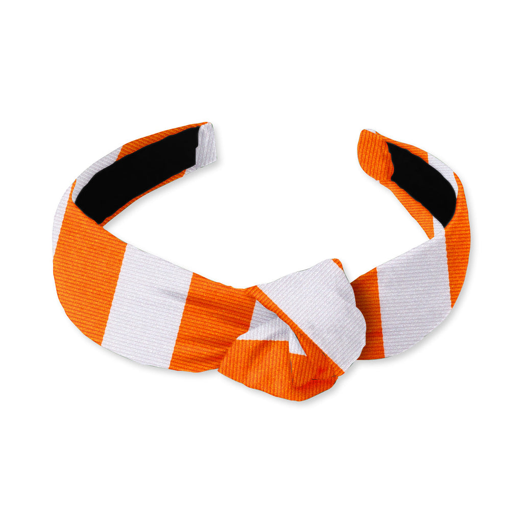 Academy Orange and White Knotted Headband