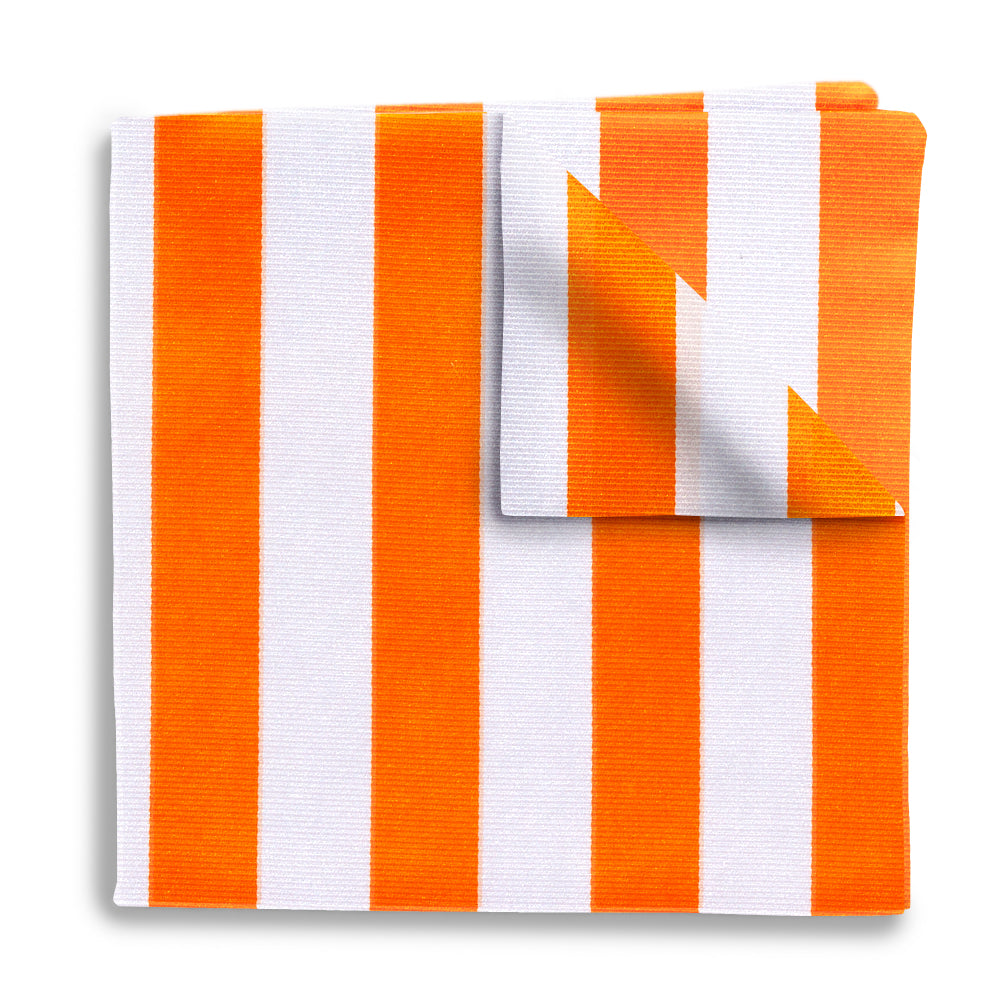 Academy Orange and White Pocket Squares