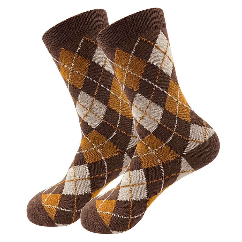 Argyle Brown Women's Socks Argyle Brown Women's Socks