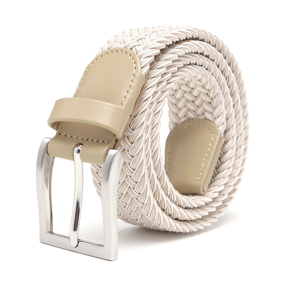 Bradenton Beige/White Braided Belt