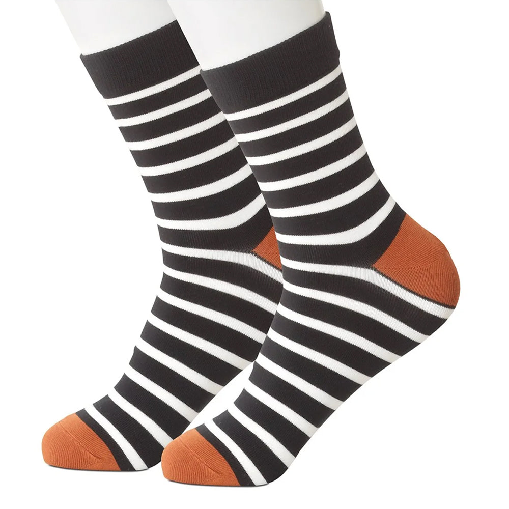 Black/Brown Striped Women's Socks