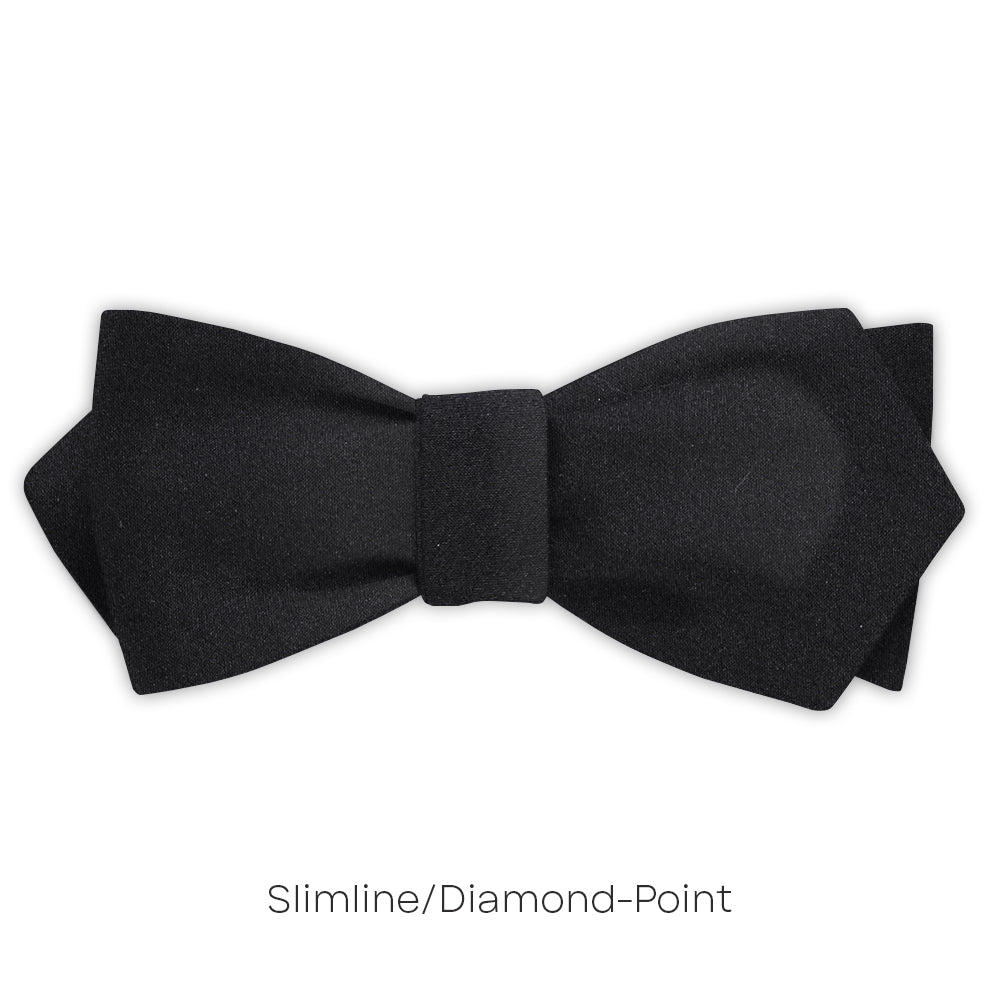 Black Charmeuse - bow ties