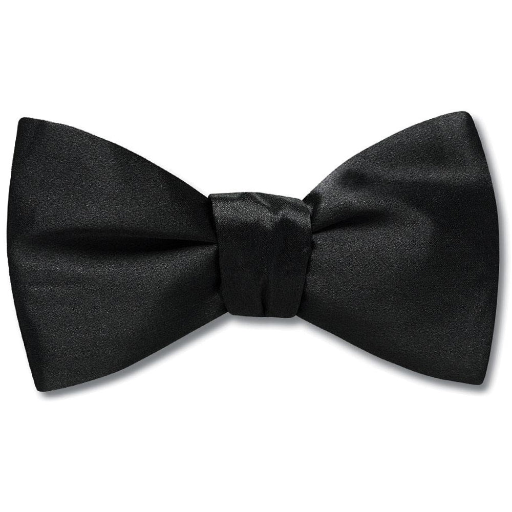 Black Charmeuse - bow ties