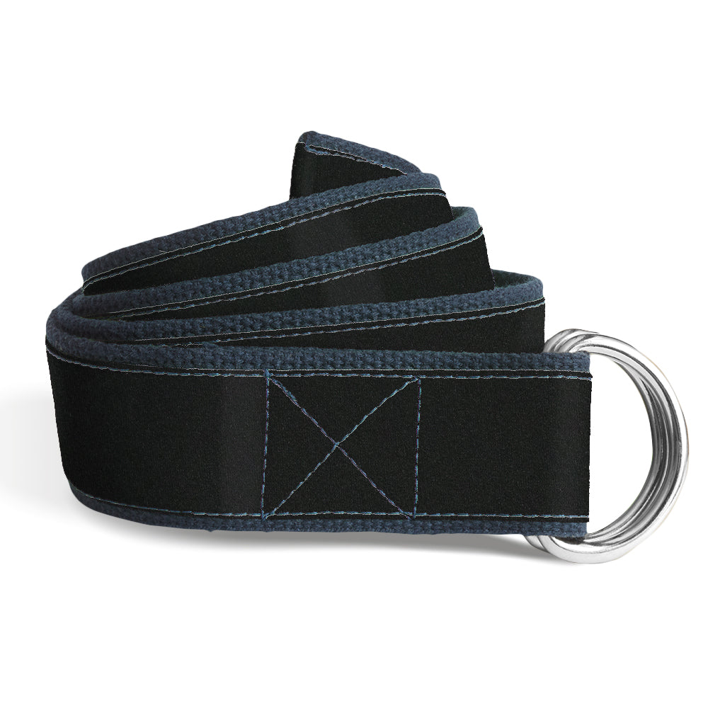 Black Charmeuse - D-Ring Belts