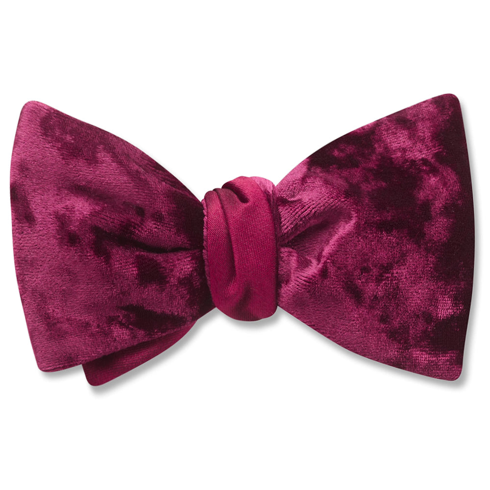 Velvet Wine - reversible bow ties