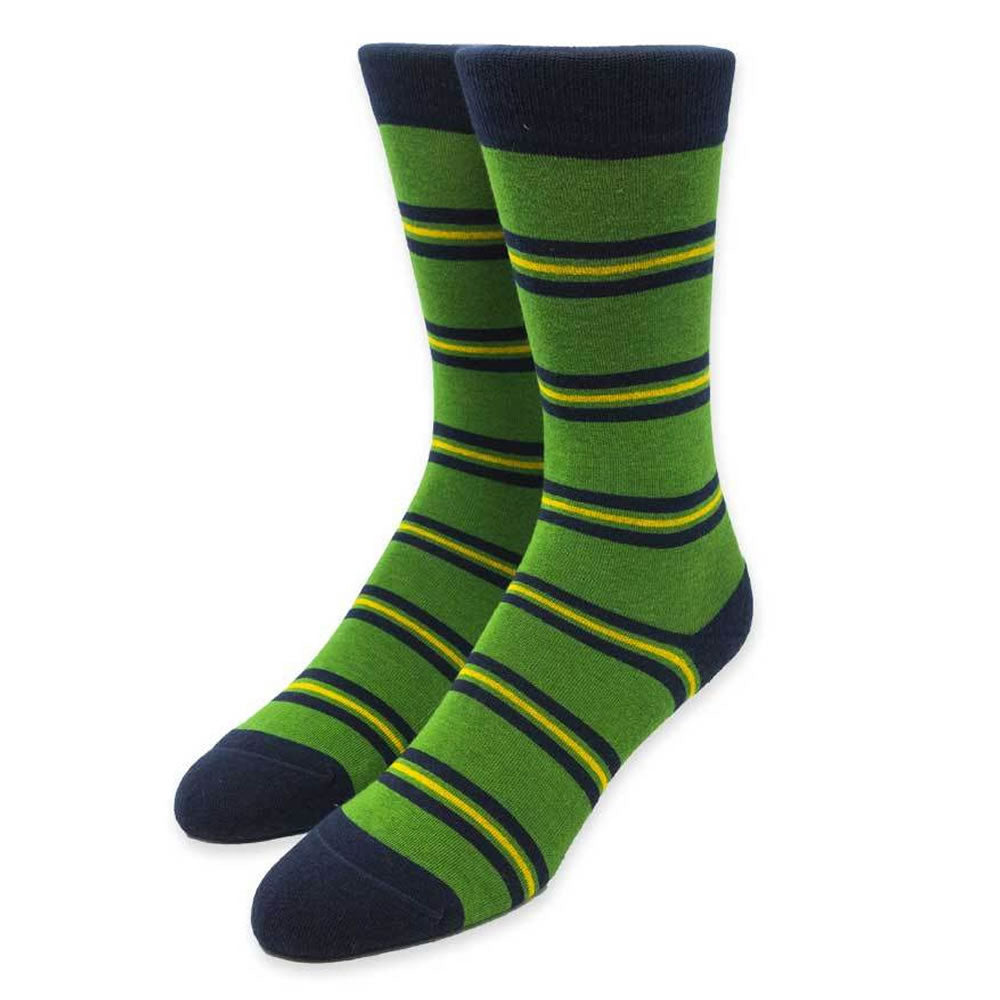 Bright Green Stripe Men’s Socks