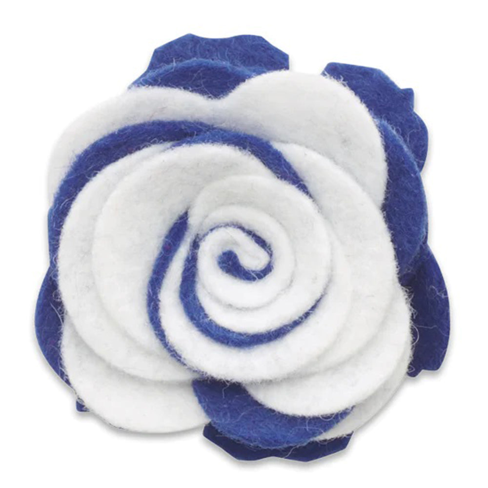 Collegiate Blue/White Twist - Beau Fleur Boutonniere