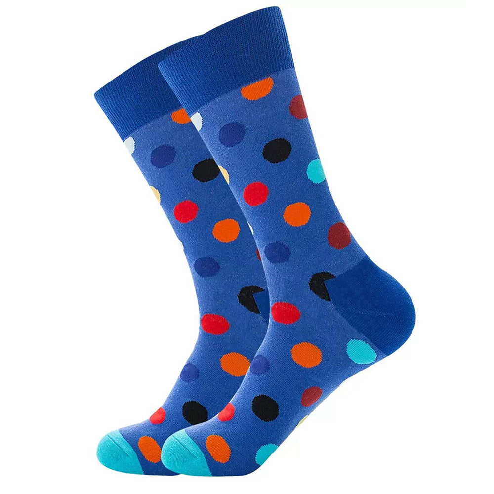 Bubbly Polka Blue Men's Socks