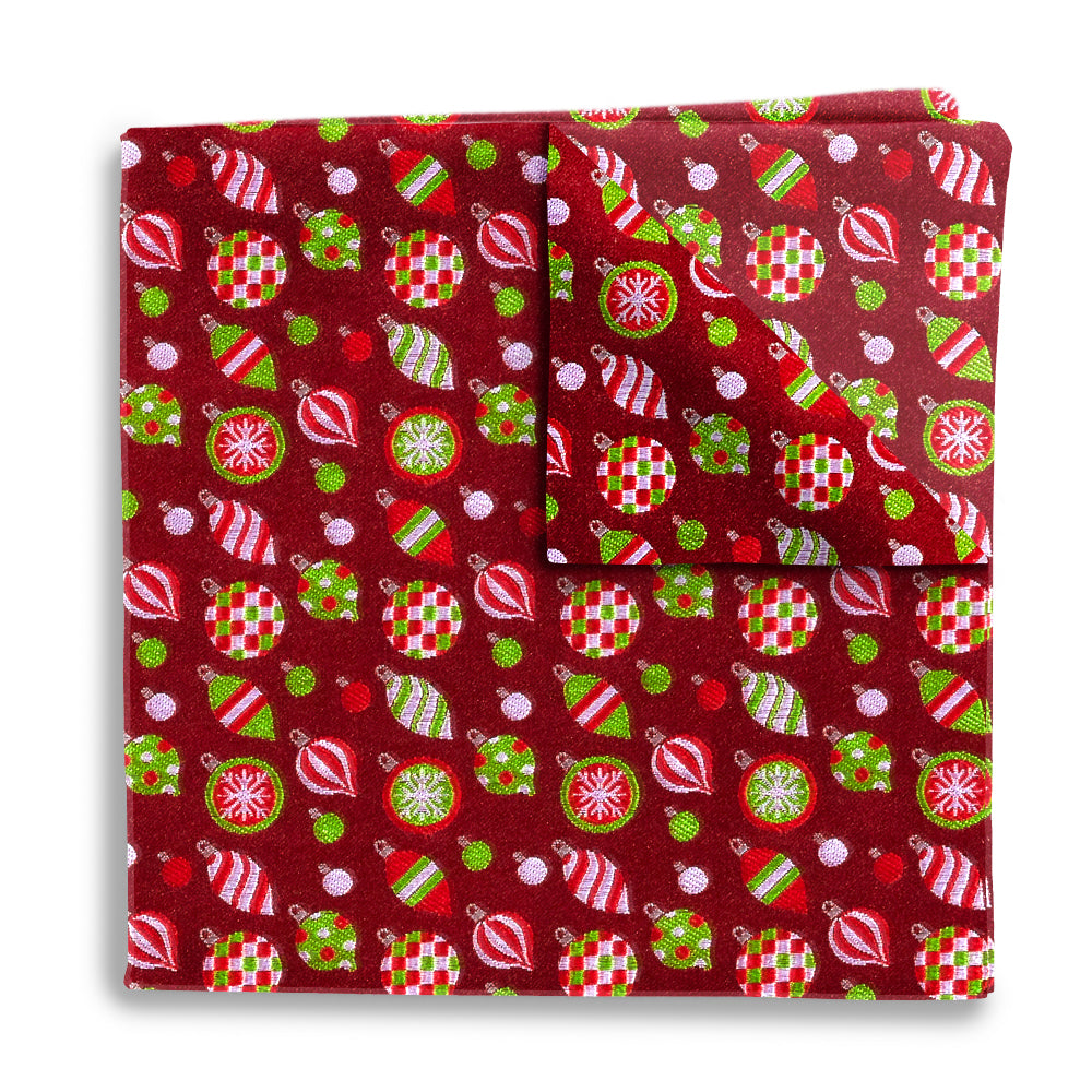 Christmas Baubles Pocket Squares