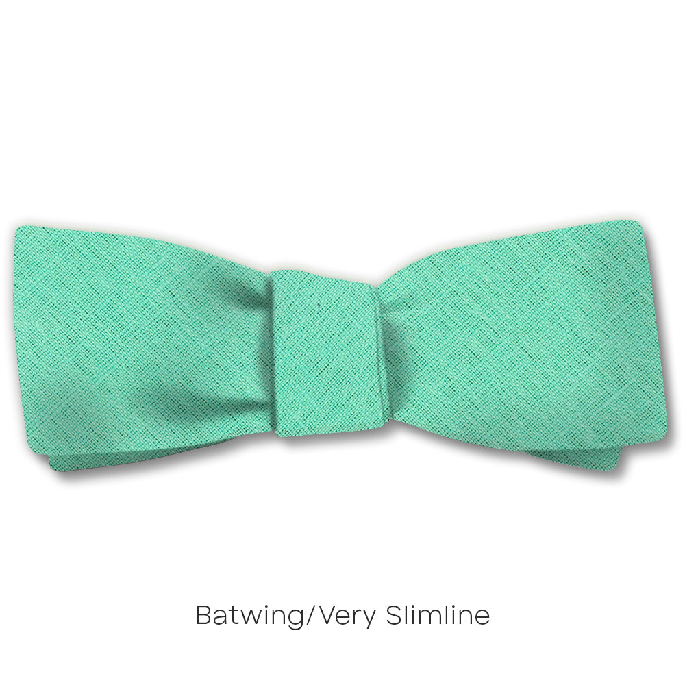Solid Linen Mint - bow ties
