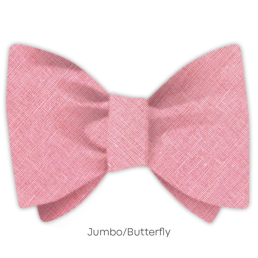 Solid Linen Rosa - bow ties