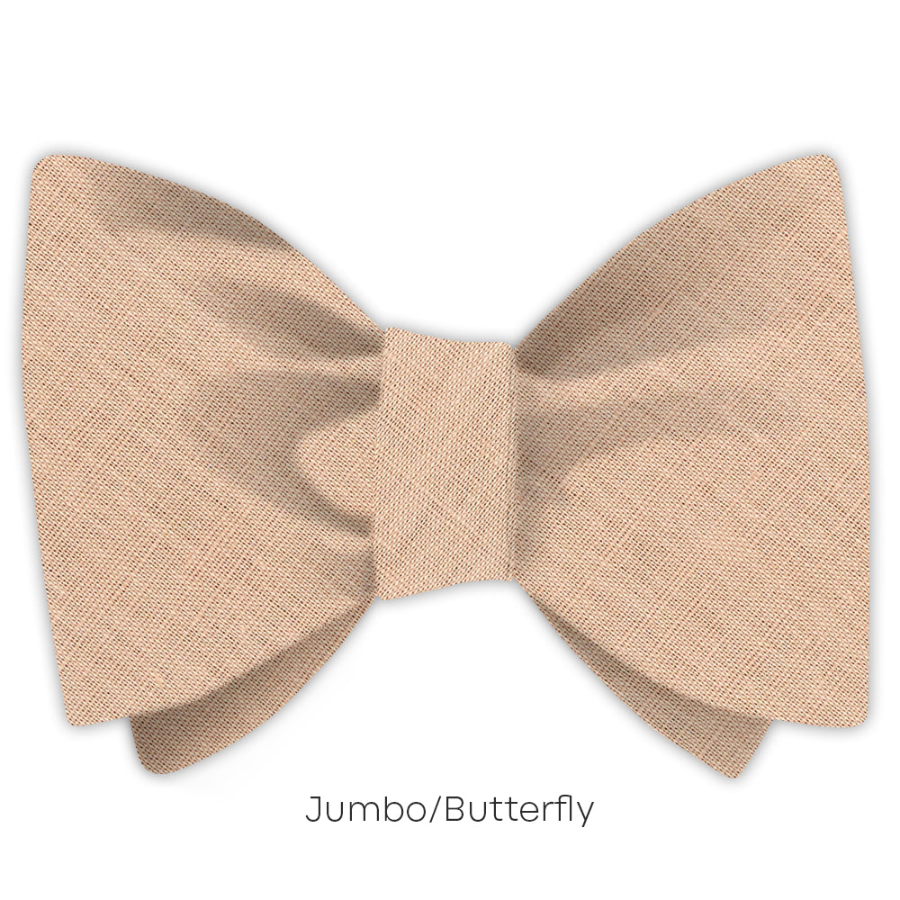 Solid Linen Sand - bow ties