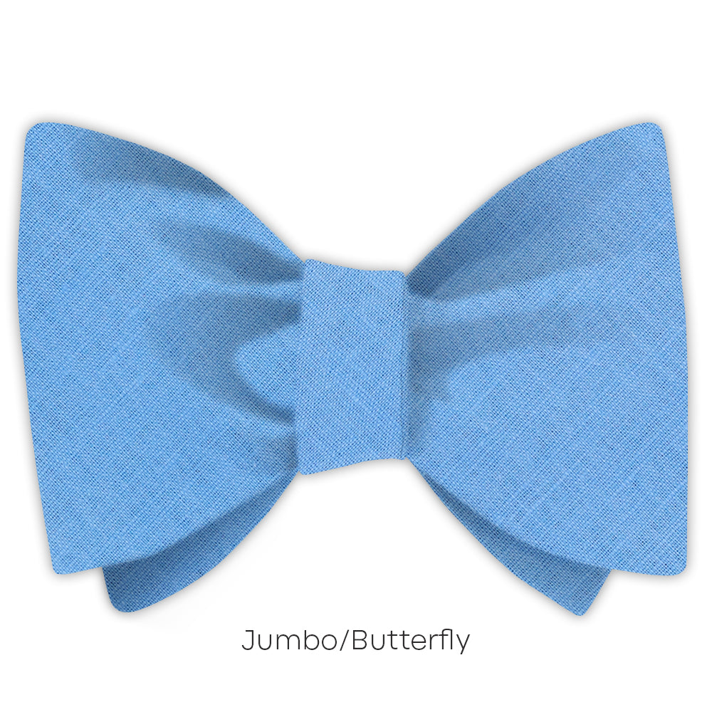 Solid Linen Sky - bow ties