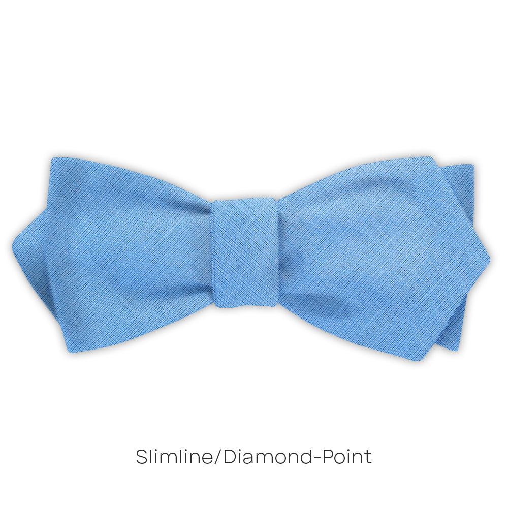 Solid Linen Sky - bow ties