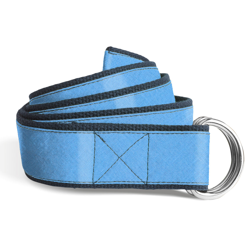 Solid Linen Sky - D-Ring Belts