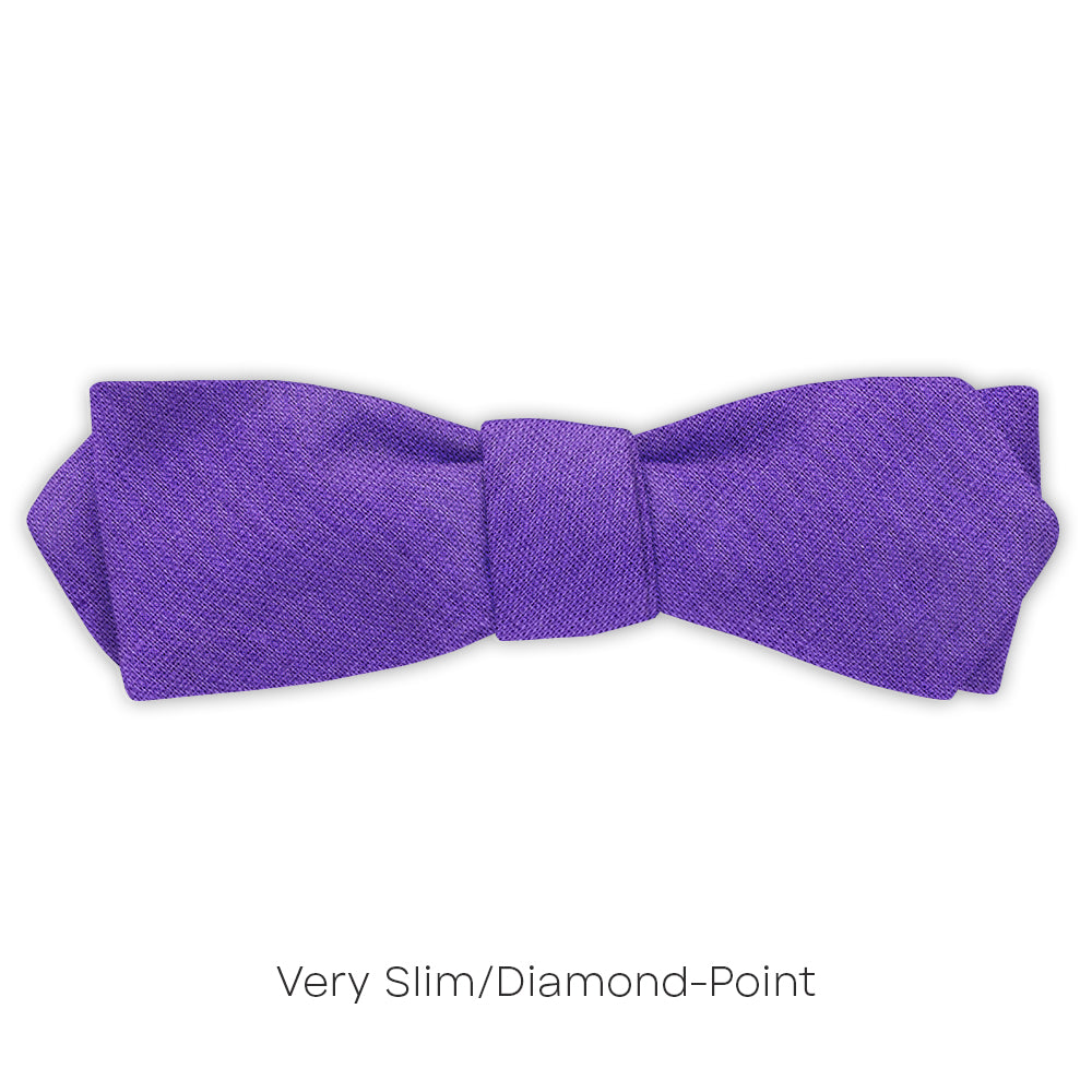 Solid Linen Violet - bow ties