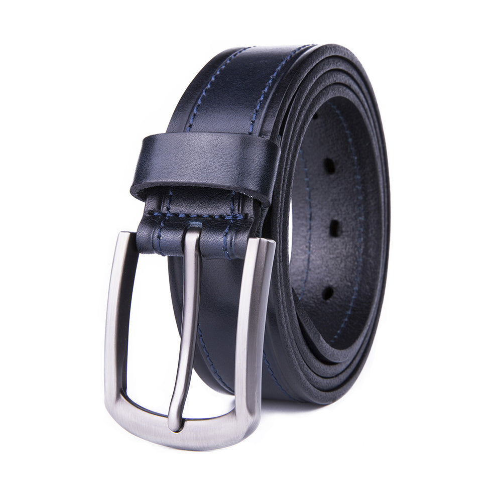 Contra Navy Leather Belt