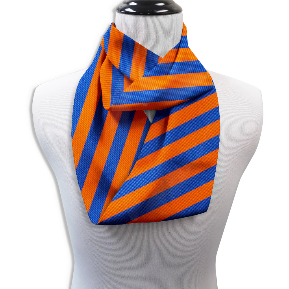 Collegiate Blue and Orange Infinity Scarves