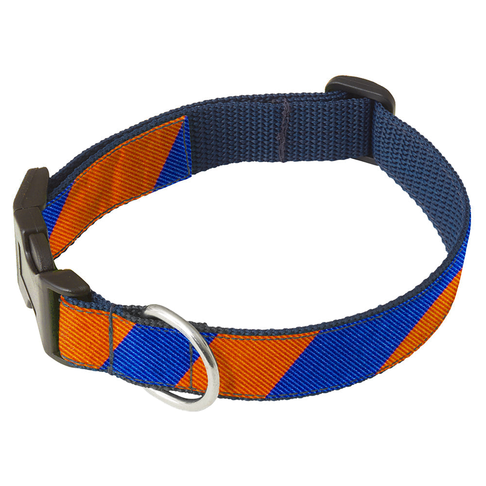 Collegiate Blue and Orange Dog Collar