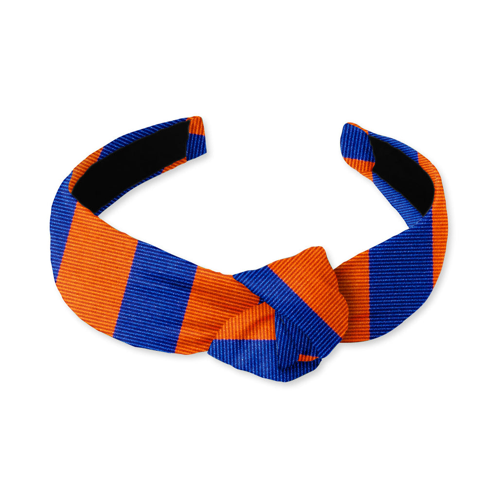 Collegiate Blue and Orange Knotted Headband