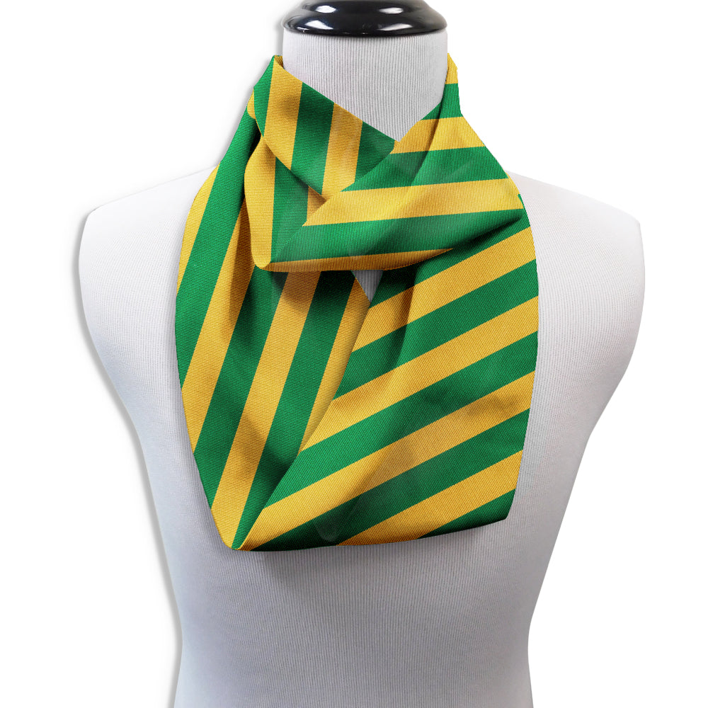 Collegiate Green and Gold Infinity Scarves