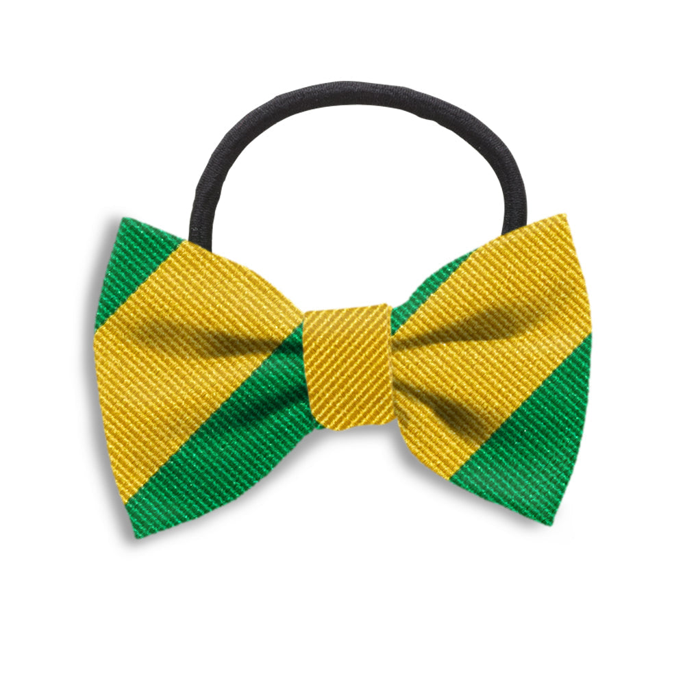 Collegiate Green and Gold Hair Bows