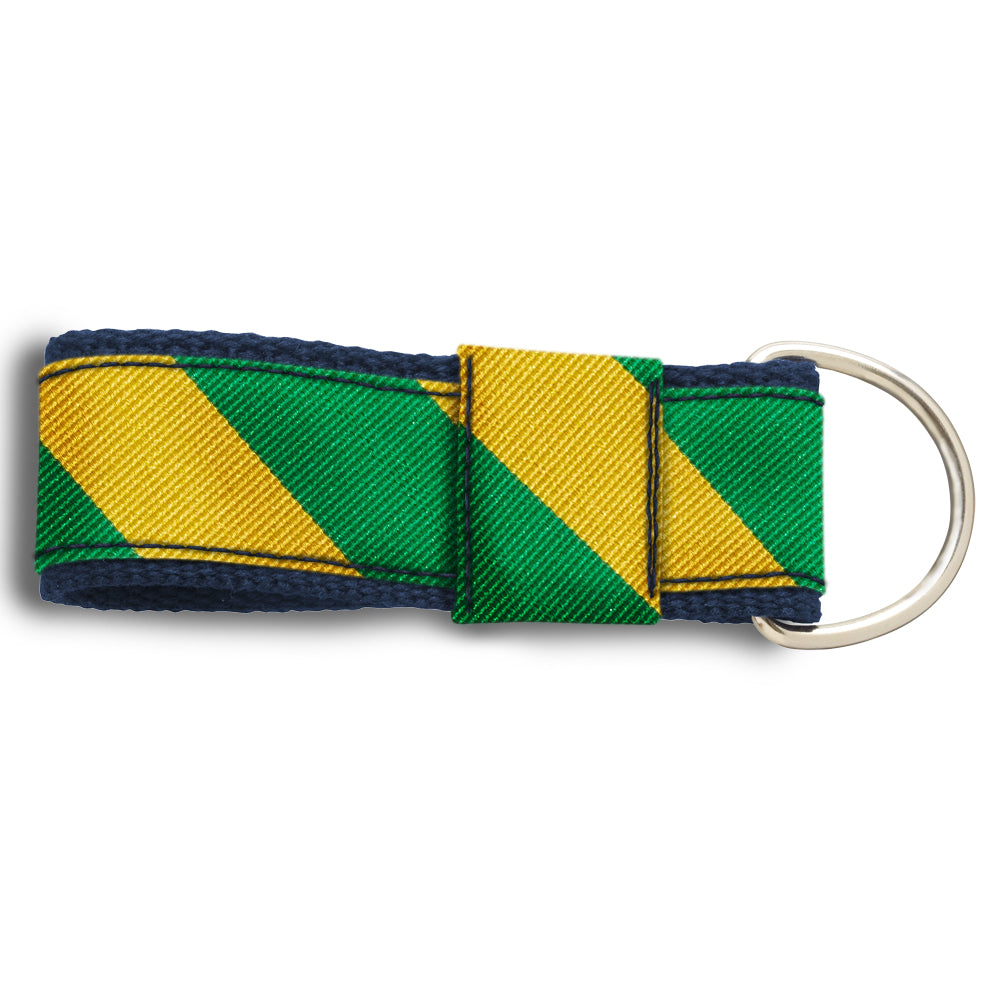 Collegiate Green and Gold Key Fobs